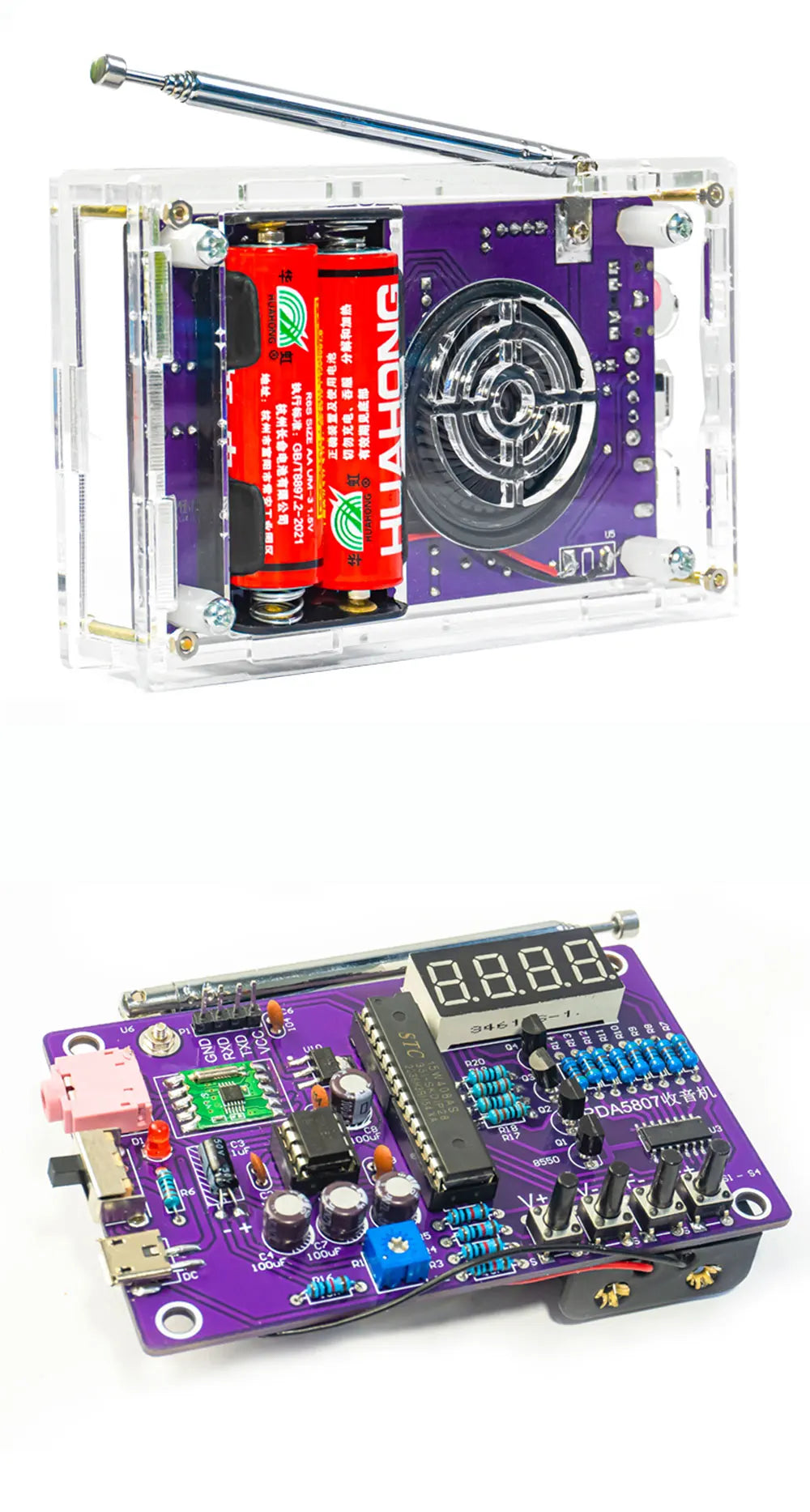 DIY FM Radio Bouwpakket met Aanpasbare Frequentie 87-108MHz