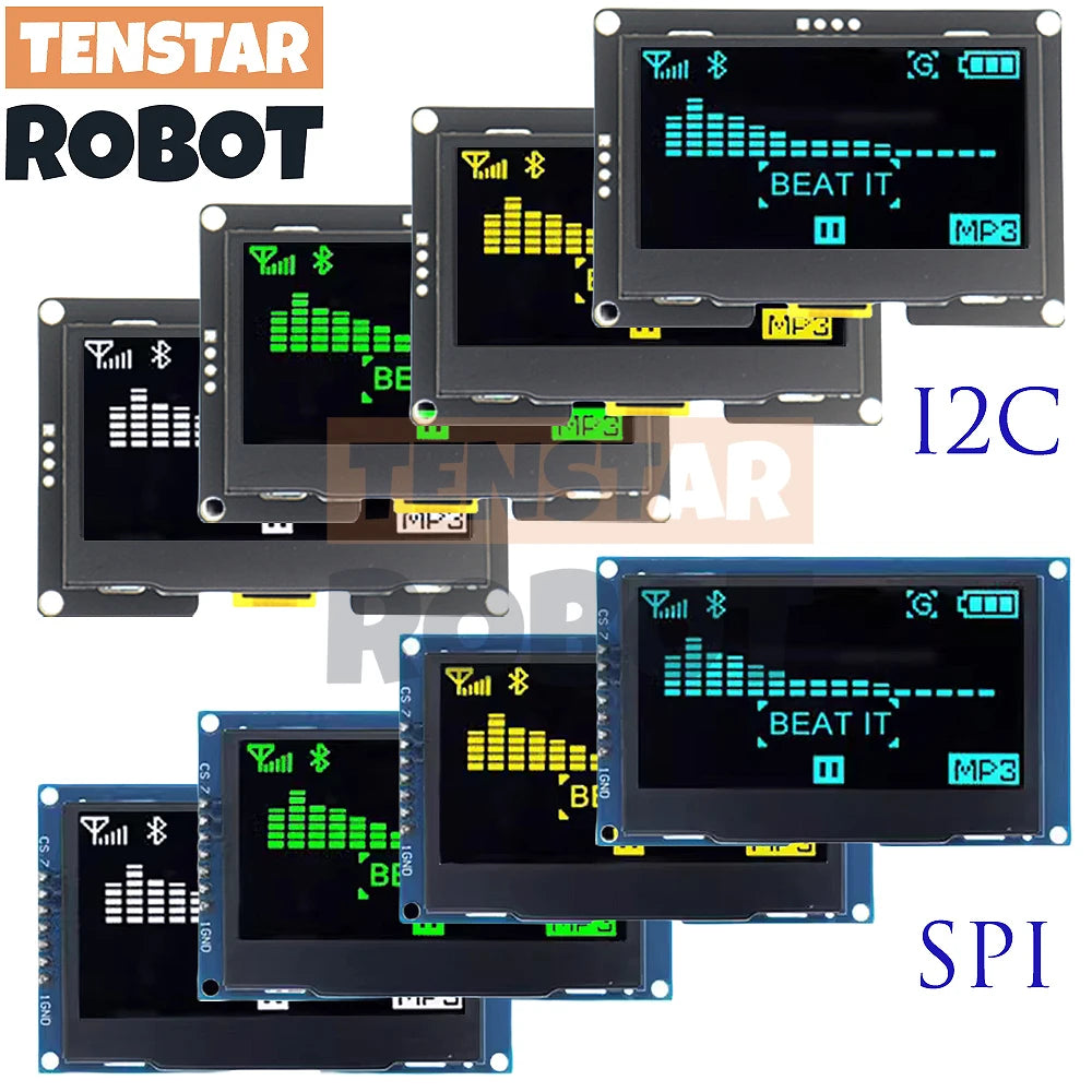 2,4" OLED Display Module SSD1309 128x64 met IIC I2C SPI Interface