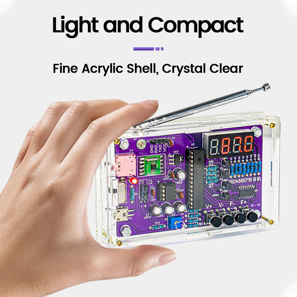 DIY FM Radio Bouwpakket met Aanpasbare Frequentie 87-108MHz