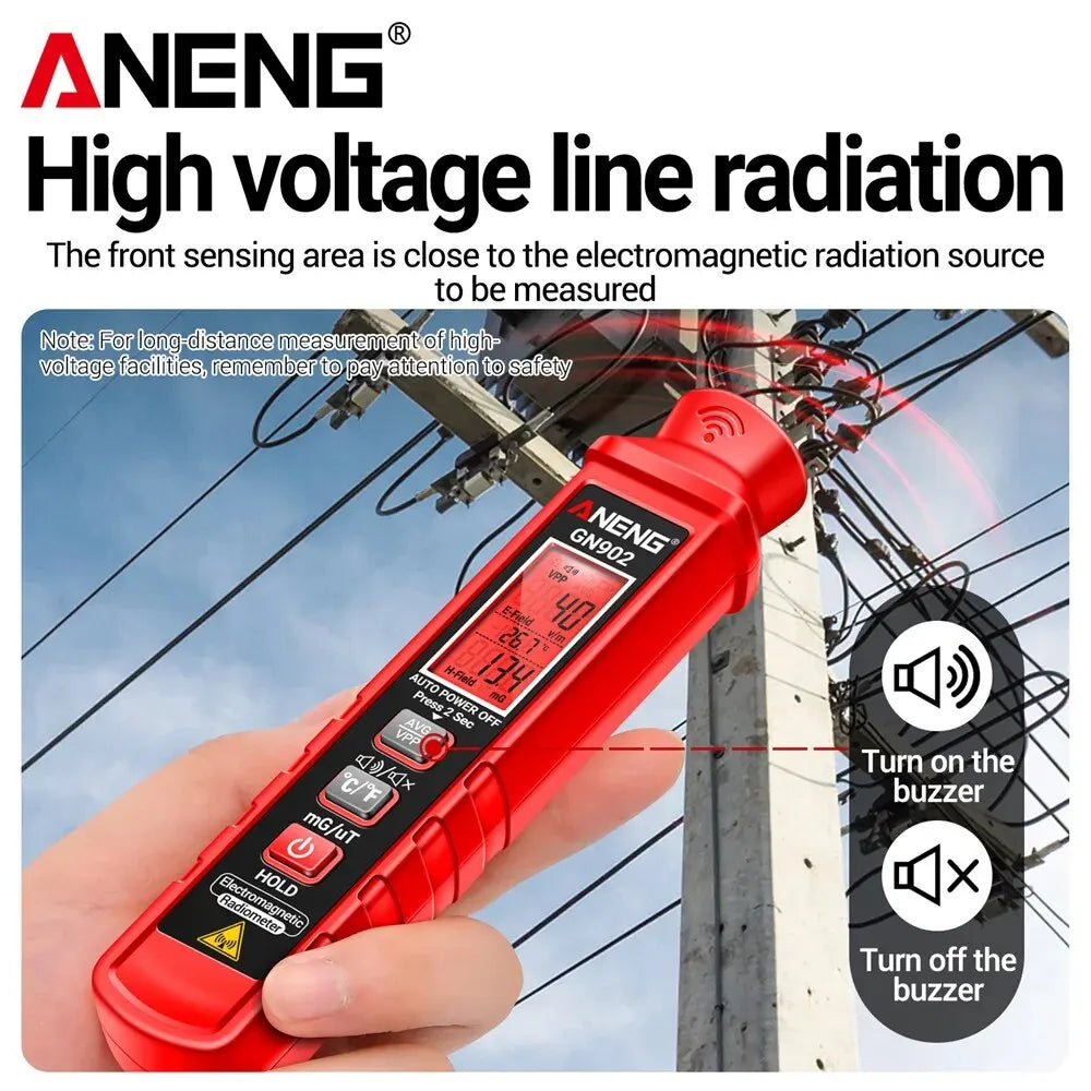 ANENG GN902 Draagbare Elektromagnetische Stralingsmeter met LCD Scherm