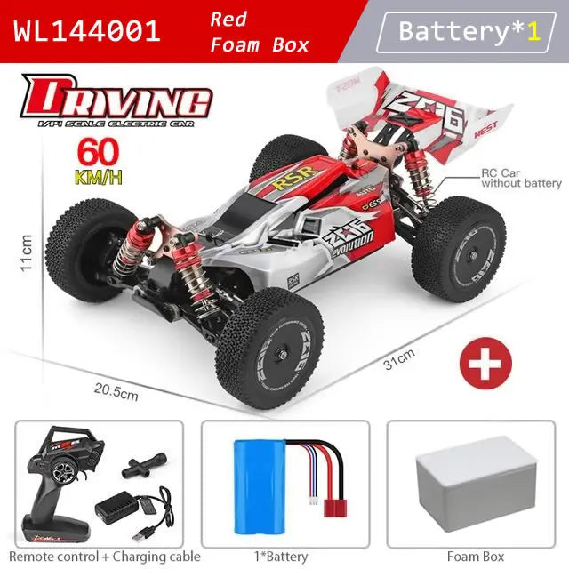 WLtoys 1/14 RC Bestuurbare Buggy 60km/h 4x4 Off-Road