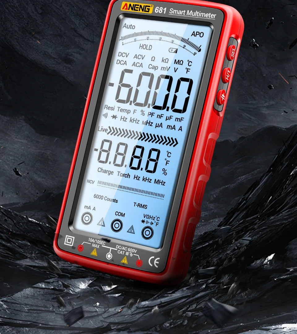 ANENG 681 Digitale Multimeter met Oplaadbare Non-contact Spanningstest